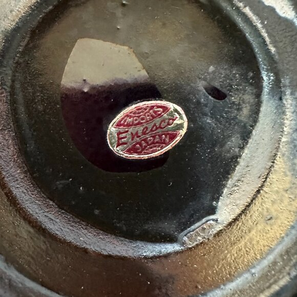 1940 - 1950's Vintage Japanese Moriage Teapot Brown Betty Style Glazed Gold Trim - Picture 10 of 14